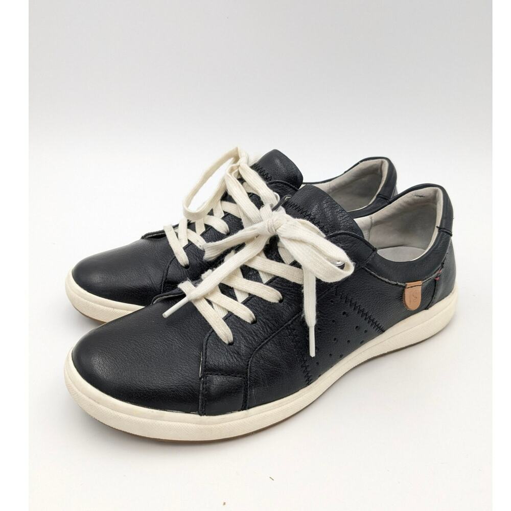 Josef Seibel Caren 01 Women's Black Leather Sneaker Shoes Size US5.5 EU36